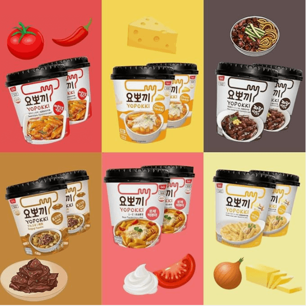 Tteokbokki 6-Cup Combo — served