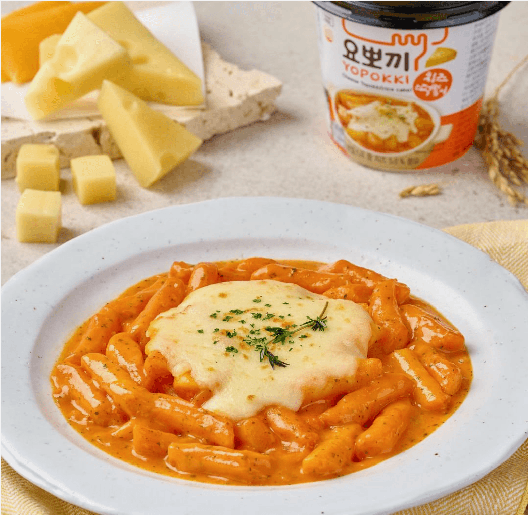 Cheese Tteokbokki Cup — served
