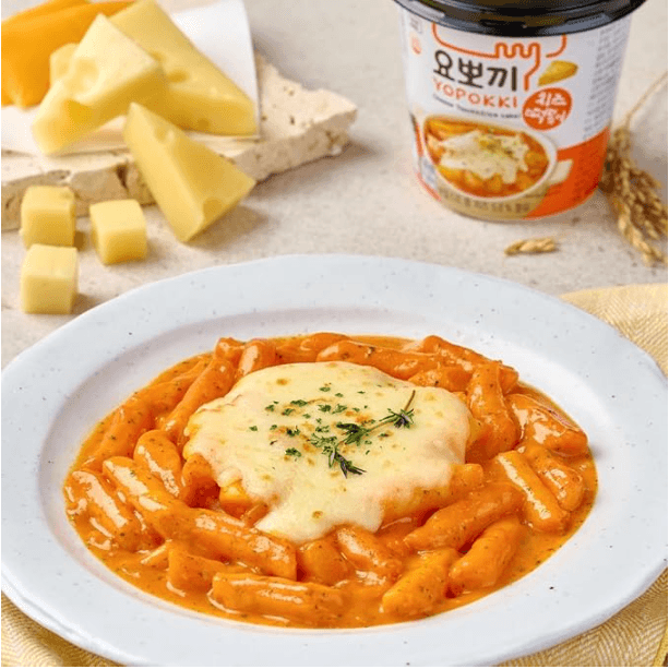 Spicy Carbonara Tteokbokki Cup — served